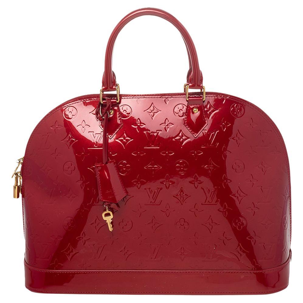 Louis Vuitton Pomme D’amour Monogram Vernis Alma GM Bag