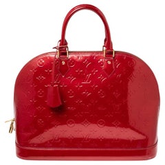 Louis Vuitton Louis Vuitton Pomme Damour Monogrammierte Vernis Alma GM Tasche