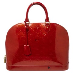Louis Vuitton Louis Vuitton Pomme Damour Monogrammierte Vernis Alma GM Tasche
