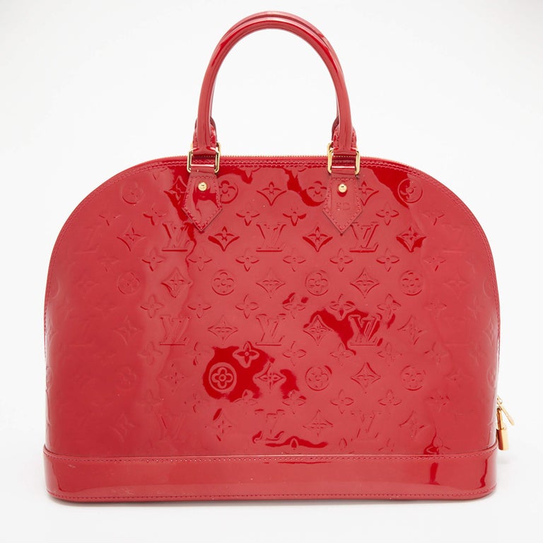 louis vuitton red designer bag