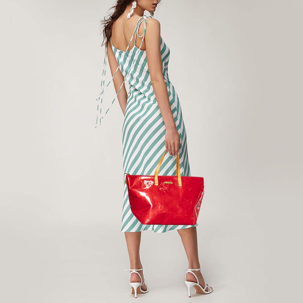 Louis Vuitton Pomme D’amour Monogram Vernis Bellevue GM Bag In Fair Condition In Dubai, Al Qouz 2