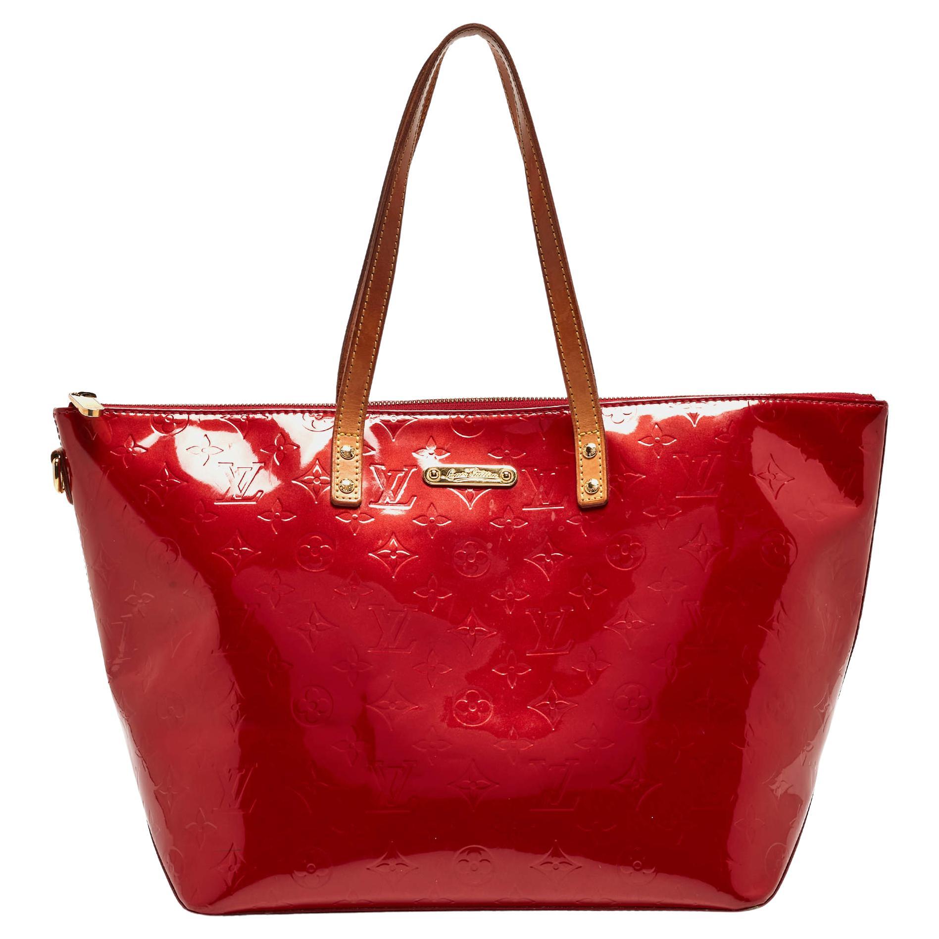 Louis Vuitton Pomme D’amour Monogram Vernis Bellevue GM Bag For Sale