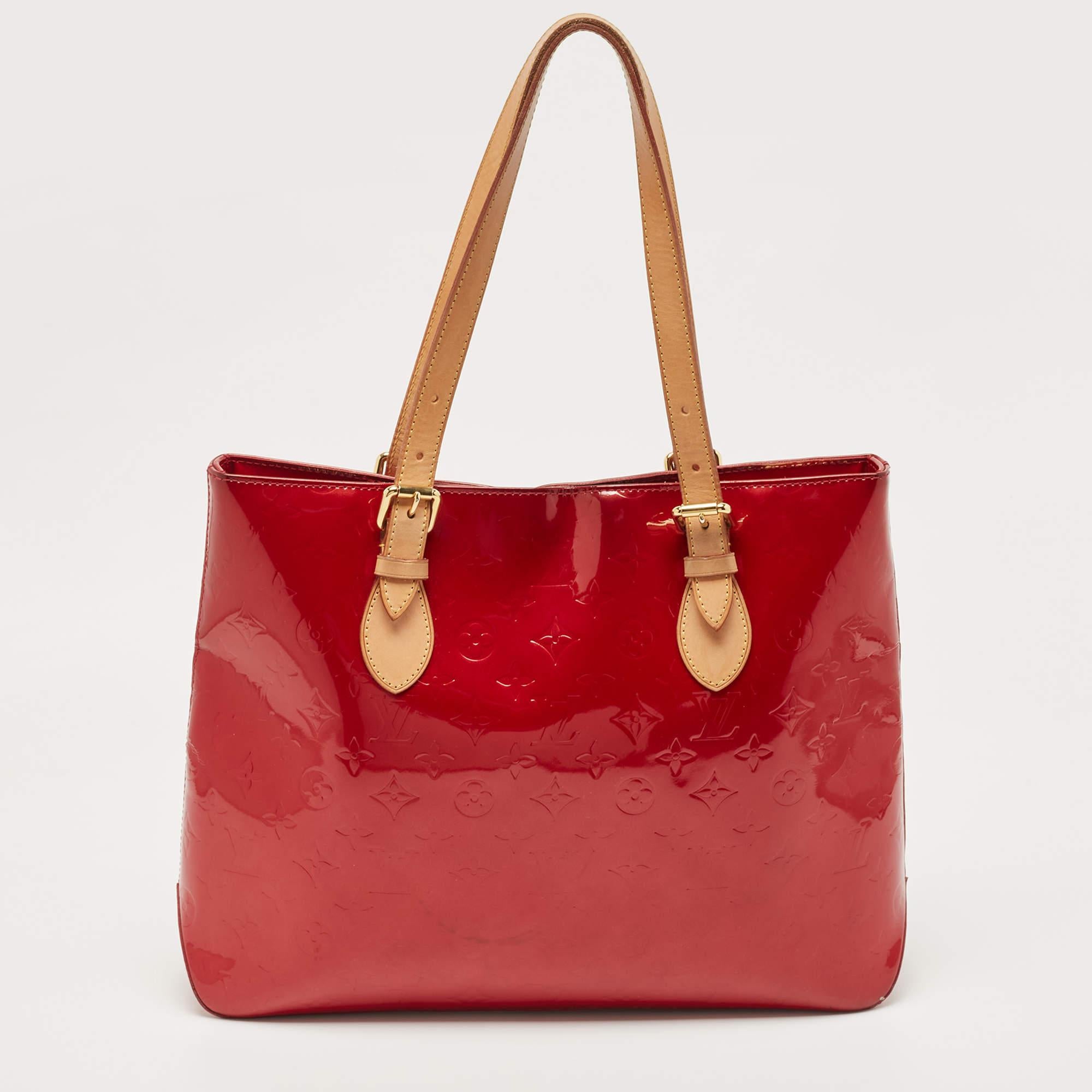 Louis Vuitton Pomme D’amour Monogram Vernis Brentwood Bag For Sale 13