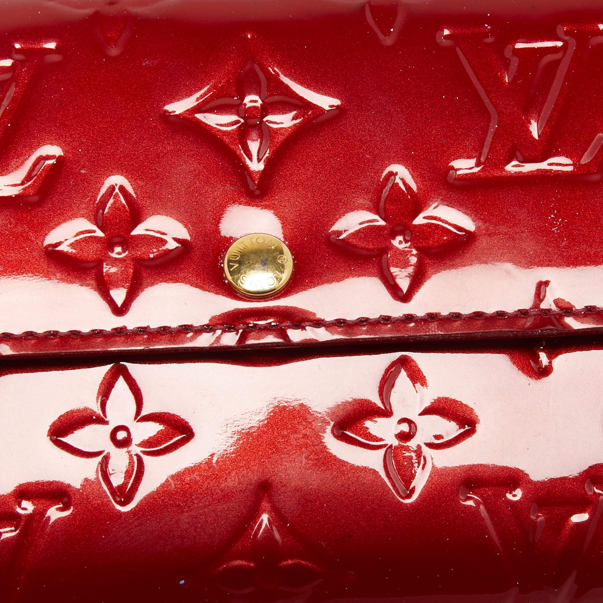Louis Vuitton Pomme D'amour Monogramm Vernis Leder Sarah Geldbörse 7