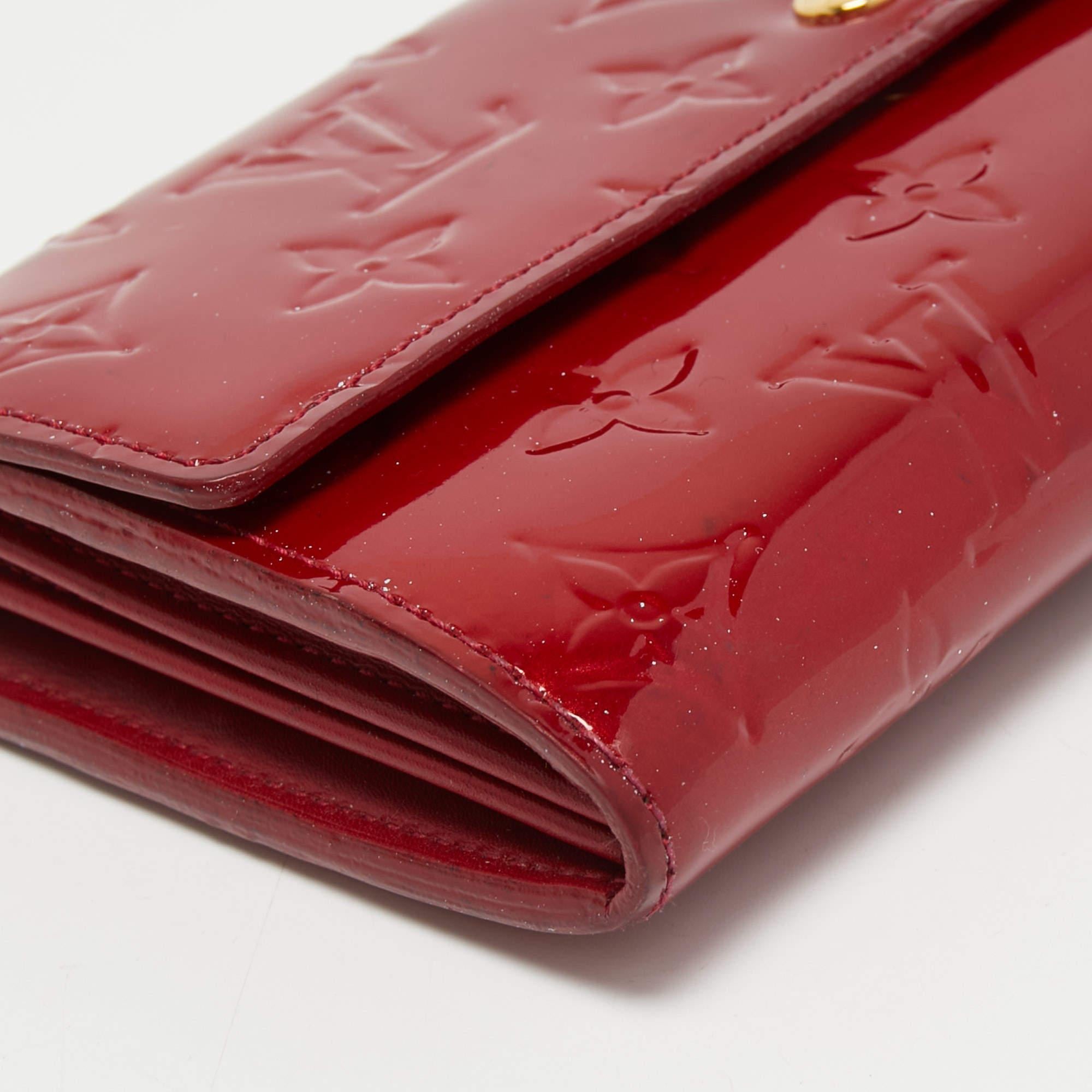 Louis Vuitton Pomme D'amour Monogramm Vernis Leder Sarah Geldbörse 3