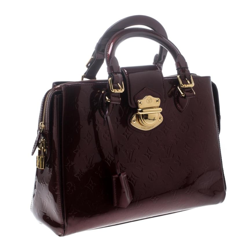 Black Louis Vuitton Pomme D’amour Monogram Vernis Melrose Avenue Bag