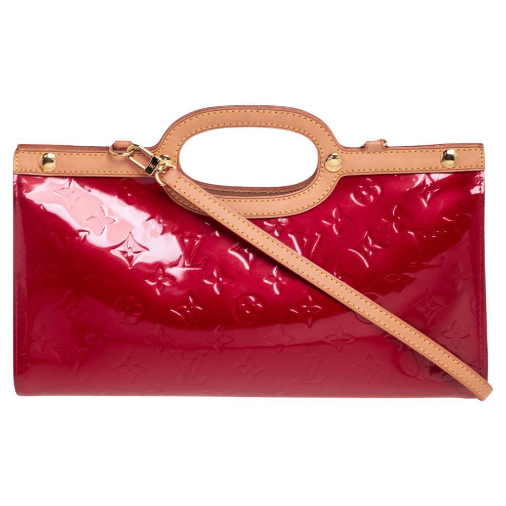 Louis Vuitton Red Monogram Vernis Roxbury Drive Bag at 1stDibs