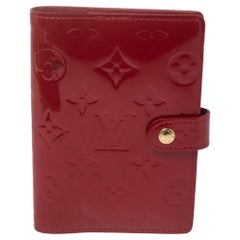 Petit portefeuille Agenda Louis Vuitton Pomme Damour Monogramme Vernis avec anneau