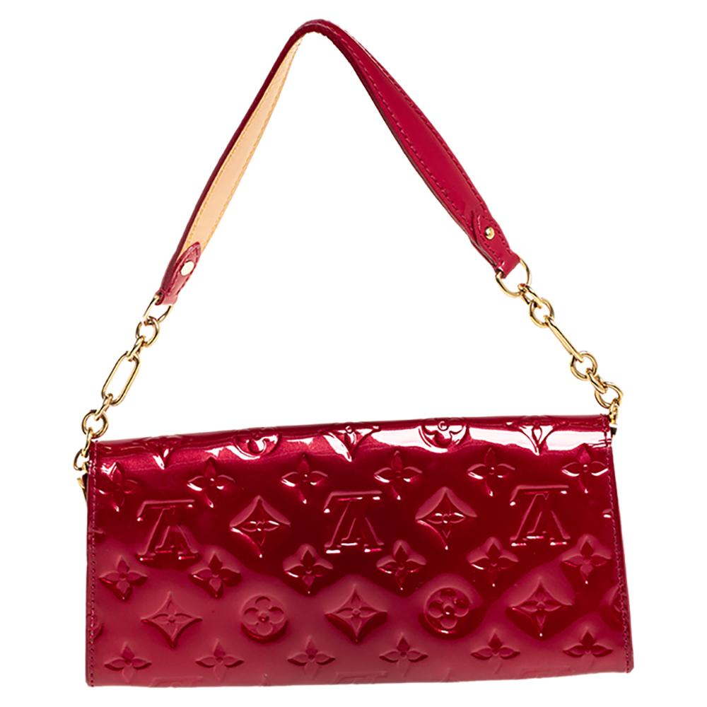 Red Louis Vuitton Pomme D’amour Monogram Vernis Sunset Boulevard Bag