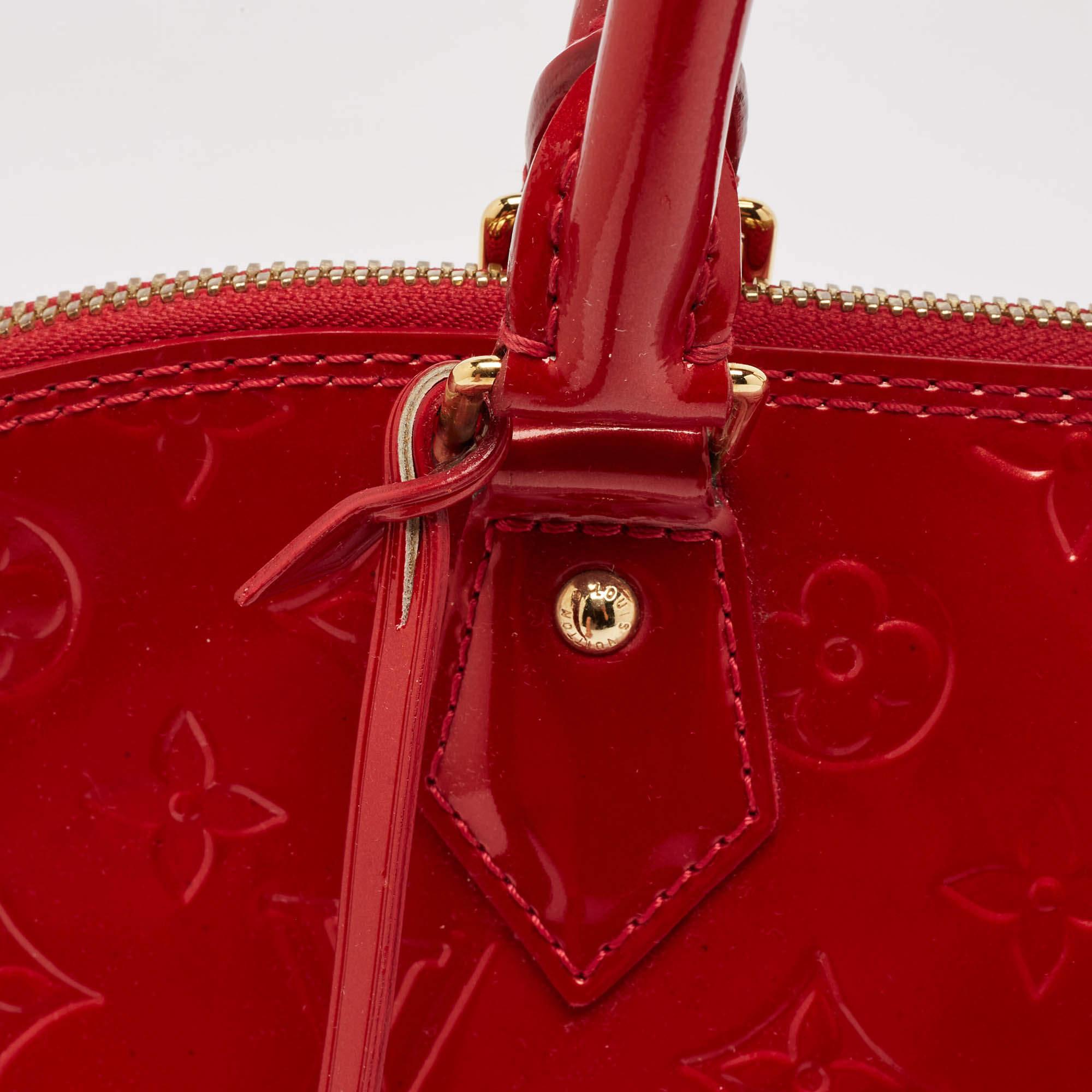 Louis Vuitton Pomme D’amour Monogram Vernis Alma GM Bag 1