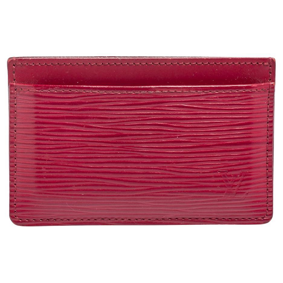 Louis Vuitton Pondichery Pink Epi Leather Card Holder