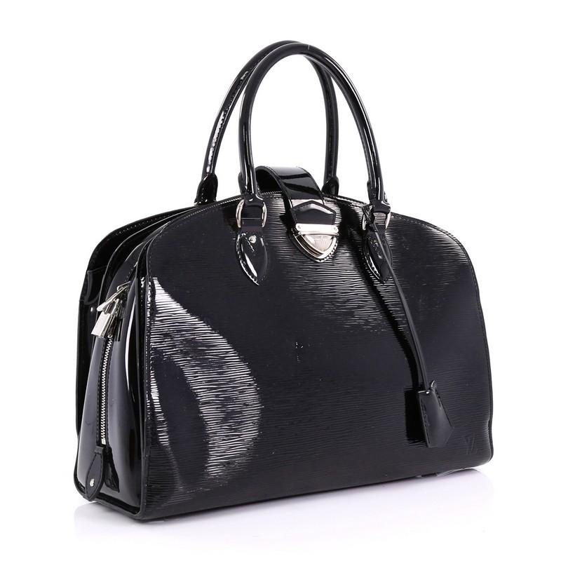Black Louis Vuitton Pont Neuf Handbag Electric Epi Leather GM