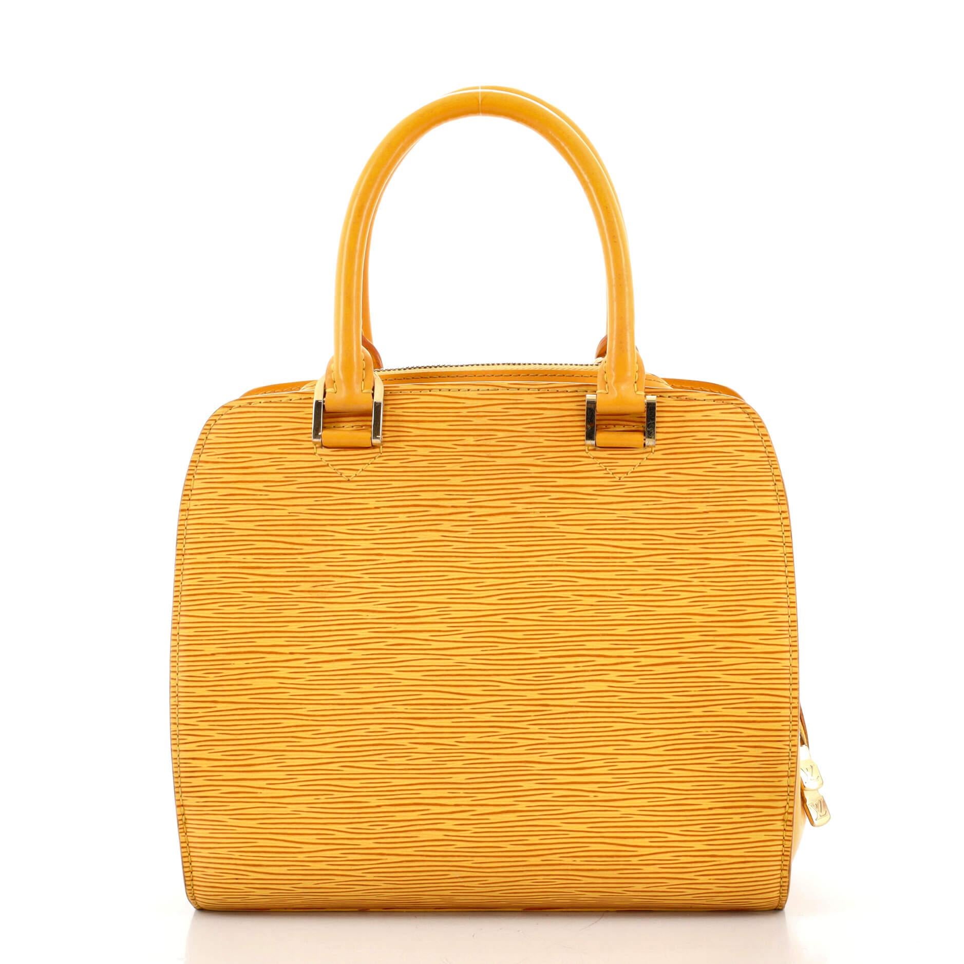 Orange Louis Vuitton Pont Neuf Handbag Epi Leather PM