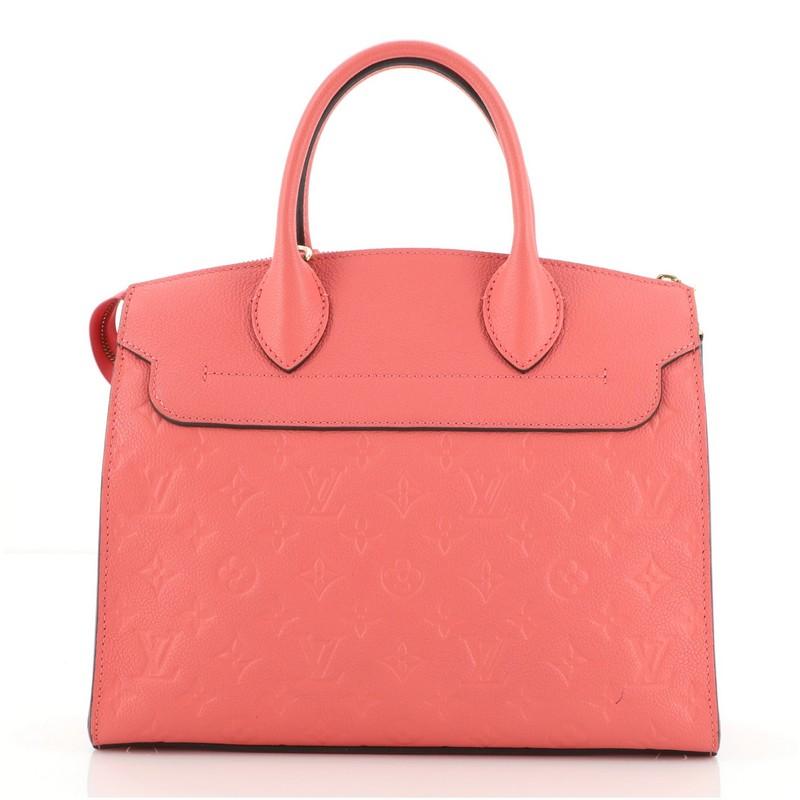 Pink Louis Vuitton Pont Neuf Handbag Monogram Empreinte Leather MM