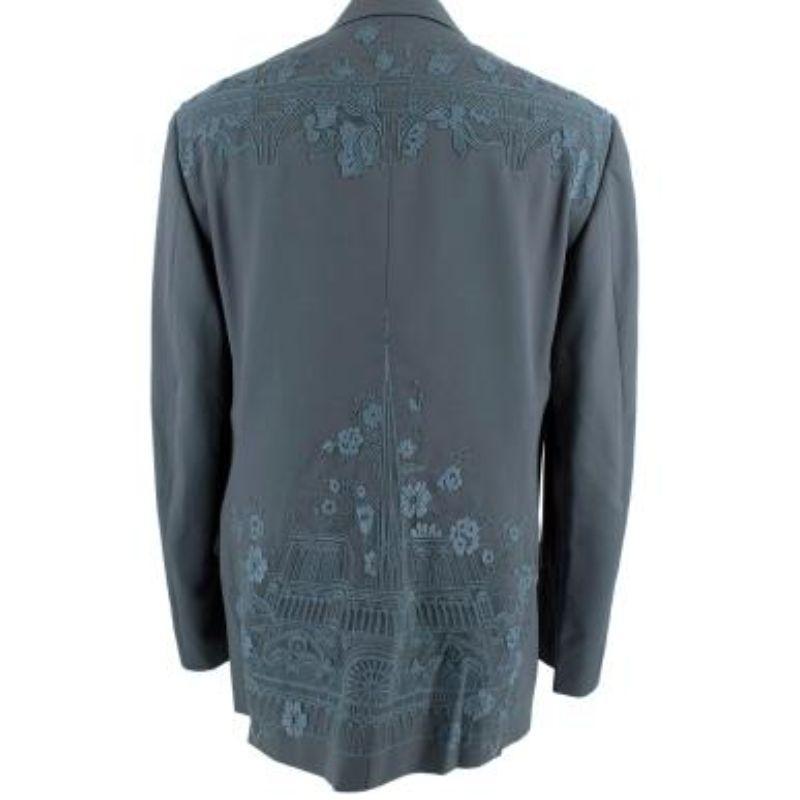 Louis Vuitton Pont Neuf & Notre Dame Embroidered Double Breasted Blazer In Excellent Condition For Sale In London, GB