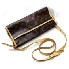 Louis Vuitton Popincourt Long Shoulder Monogra872870 Brown Coated Canvas Cross