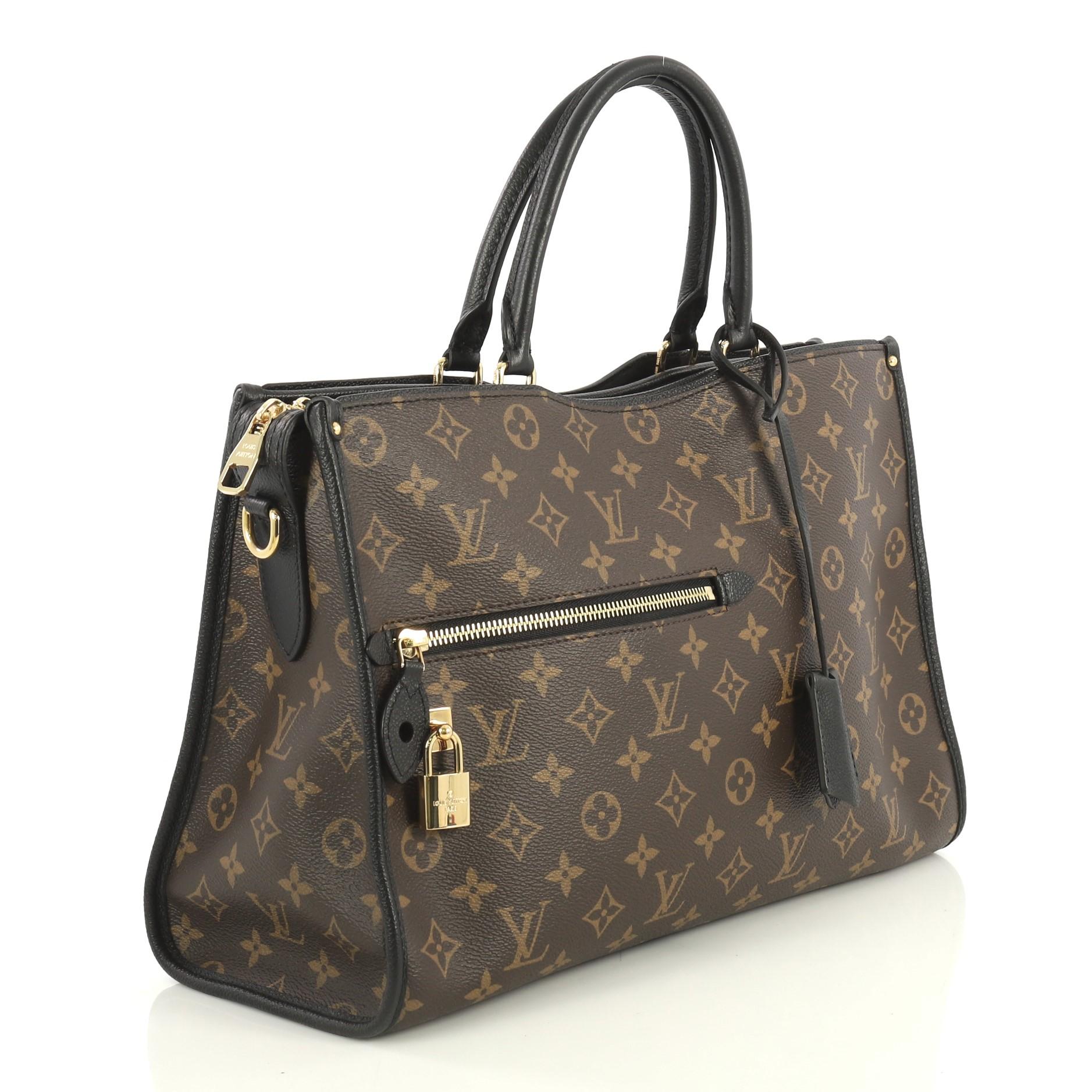 Black Louis Vuitton Popincourt NM Handbag Monogram Canvas MM