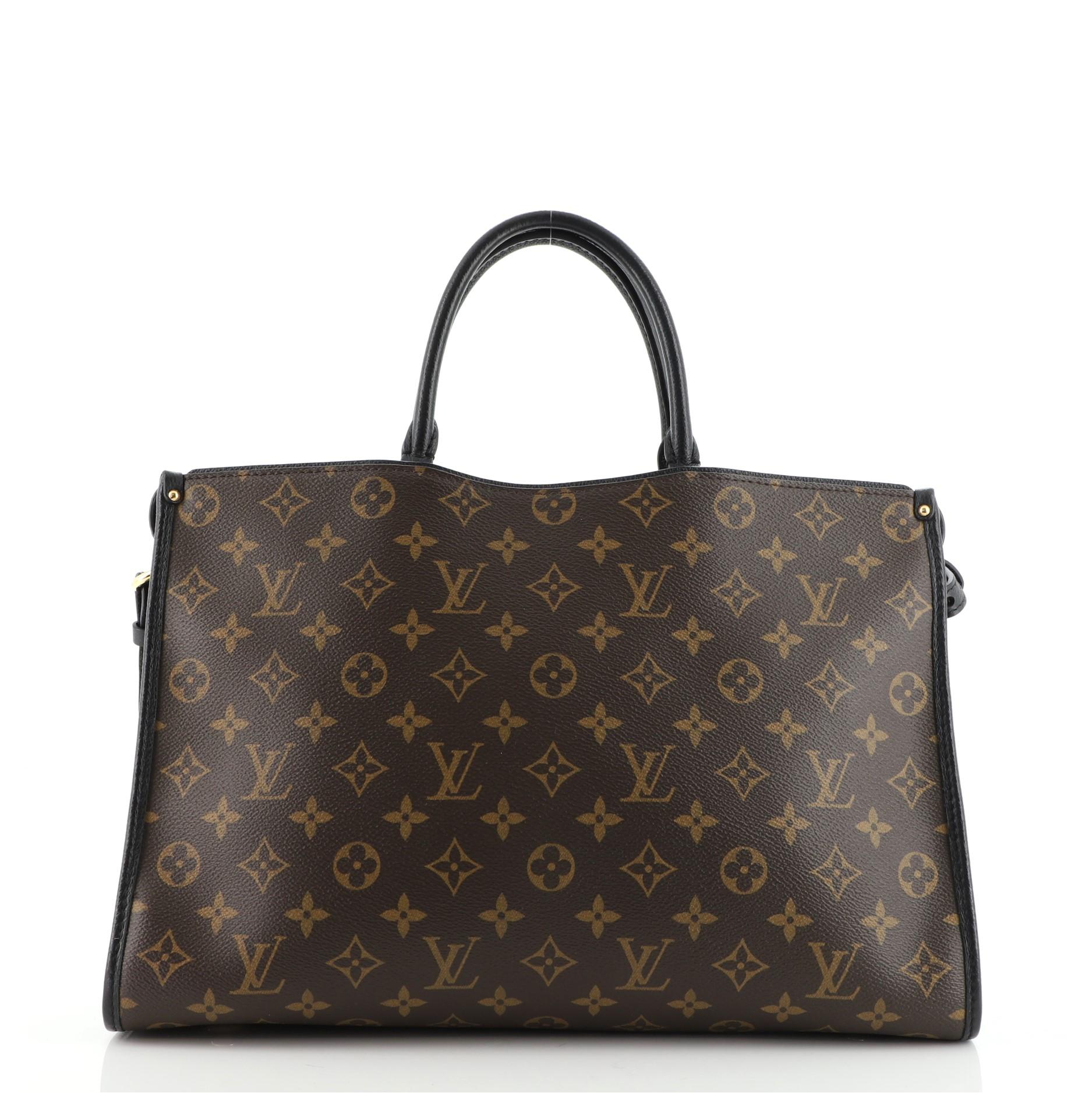 Louis Vuitton Popincourt NM Handtasche Monogramm Segeltuch MM (Schwarz)