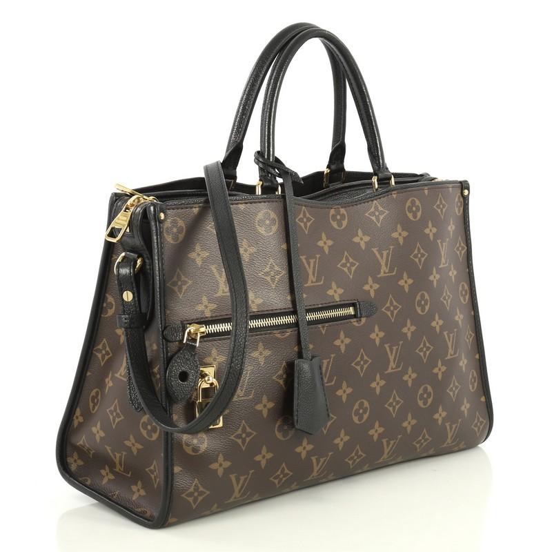 Black Louis Vuitton Popincourt NM Handbag Monogram Canvas MM