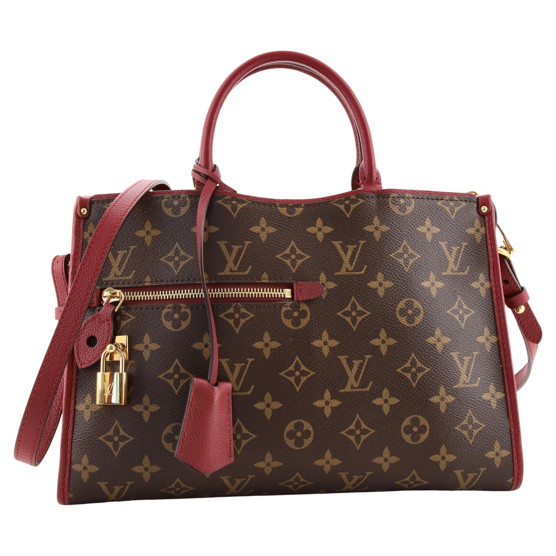 Louis Vuitton Red Monogram Popincourt PM NM 2way Tote with