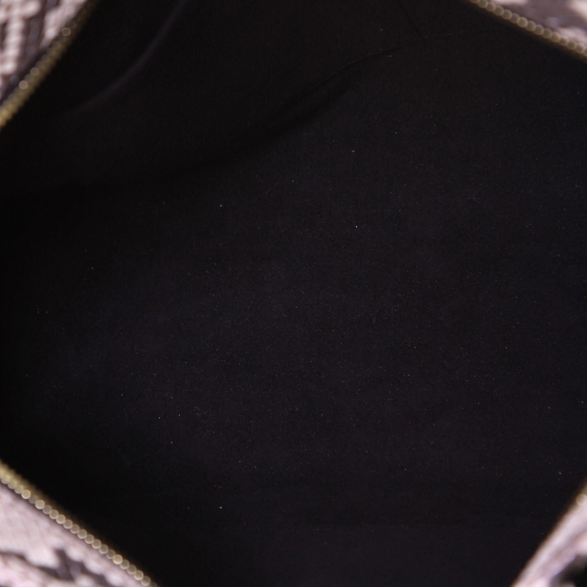 Louis Vuitton Popincourt NM Handbag Monogram Canvas with Python MM In Good Condition In NY, NY
