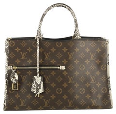 Louis Vuitton Popincourt NM Handbag Monogram Canvas with Python MM