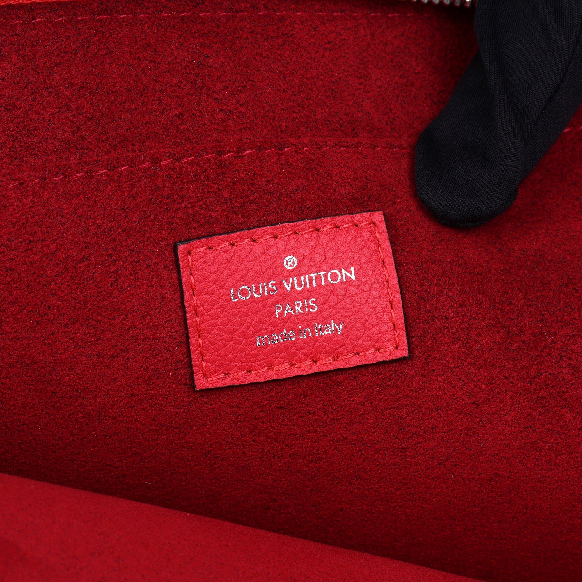 Louis Vuitton POPPY CALFSKIN LEATHER POCHETTE JULES PM For Sale 5