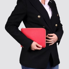 Louis Vuitton Poppy Calfskin Leather Pochette Jules PM