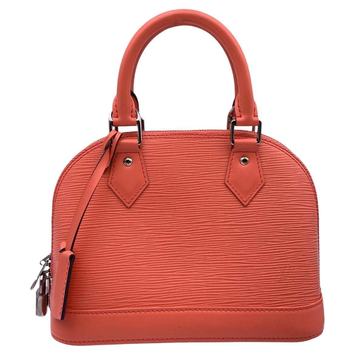 Louis Vuitton Poppy Epi Leather Alma BB Bag Handbag with Strap For Sale