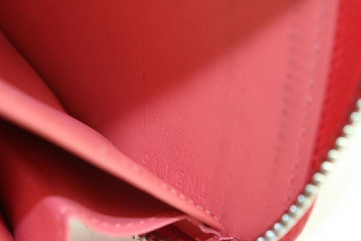Louis Vuitton Poppy Rayures Monogramm Vernis Zippy Geldbörse 104lv51 (Rot)