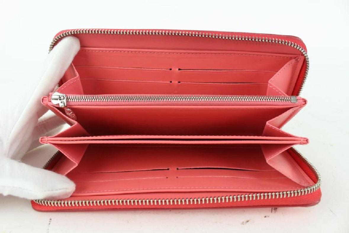 Louis Vuitton Poppy Rayures Monogramm Vernis Zippy Geldbörse 104lv51 im Zustand „Gut“ in Dix hills, NY