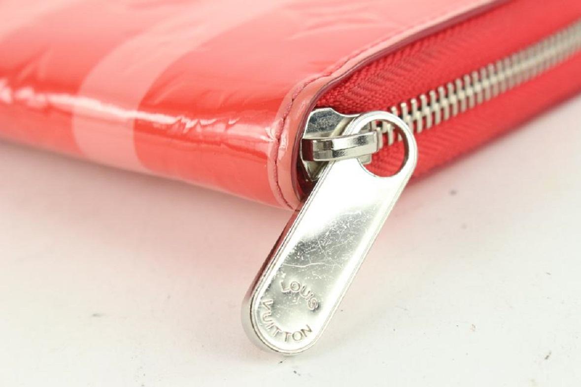 Louis Vuitton Poppy Rayures Monogramm Vernis Zippy Geldbörse 104lv51 1