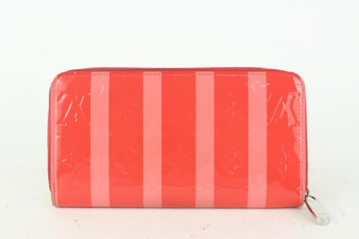 Louis Vuitton Poppy Rayures Monogramm Vernis Zippy Geldbörse 104lv51 2
