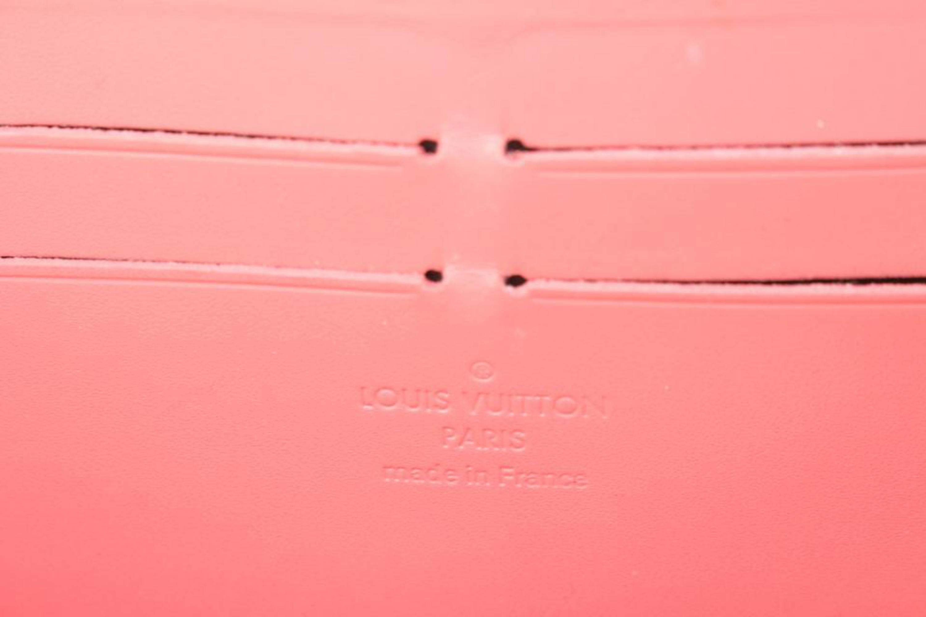 Louis Vuitton Poppy Rayures Monogram Vernis Zippy Wallet 104lv51 4