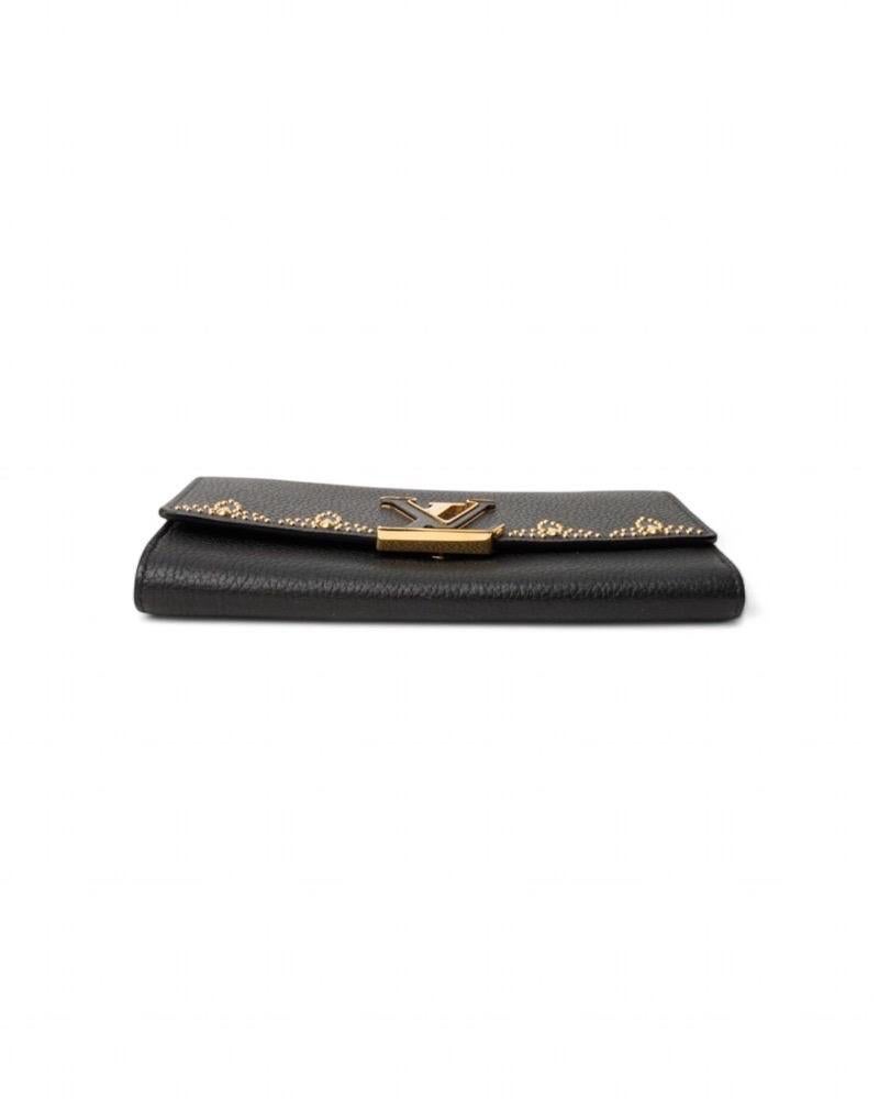 Louis Vuitton Portafoglio Capucines Taurillon Pelle Nero For Sale 2