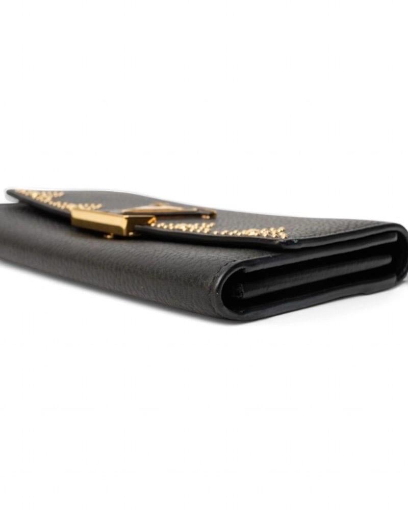 Louis Vuitton Portafoglio Capucines Taurillon Pelle Nero For Sale 4