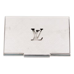 LOUIS VUITTON Porte Carte Champs Elysees métal argenté  porte-cartes découpé