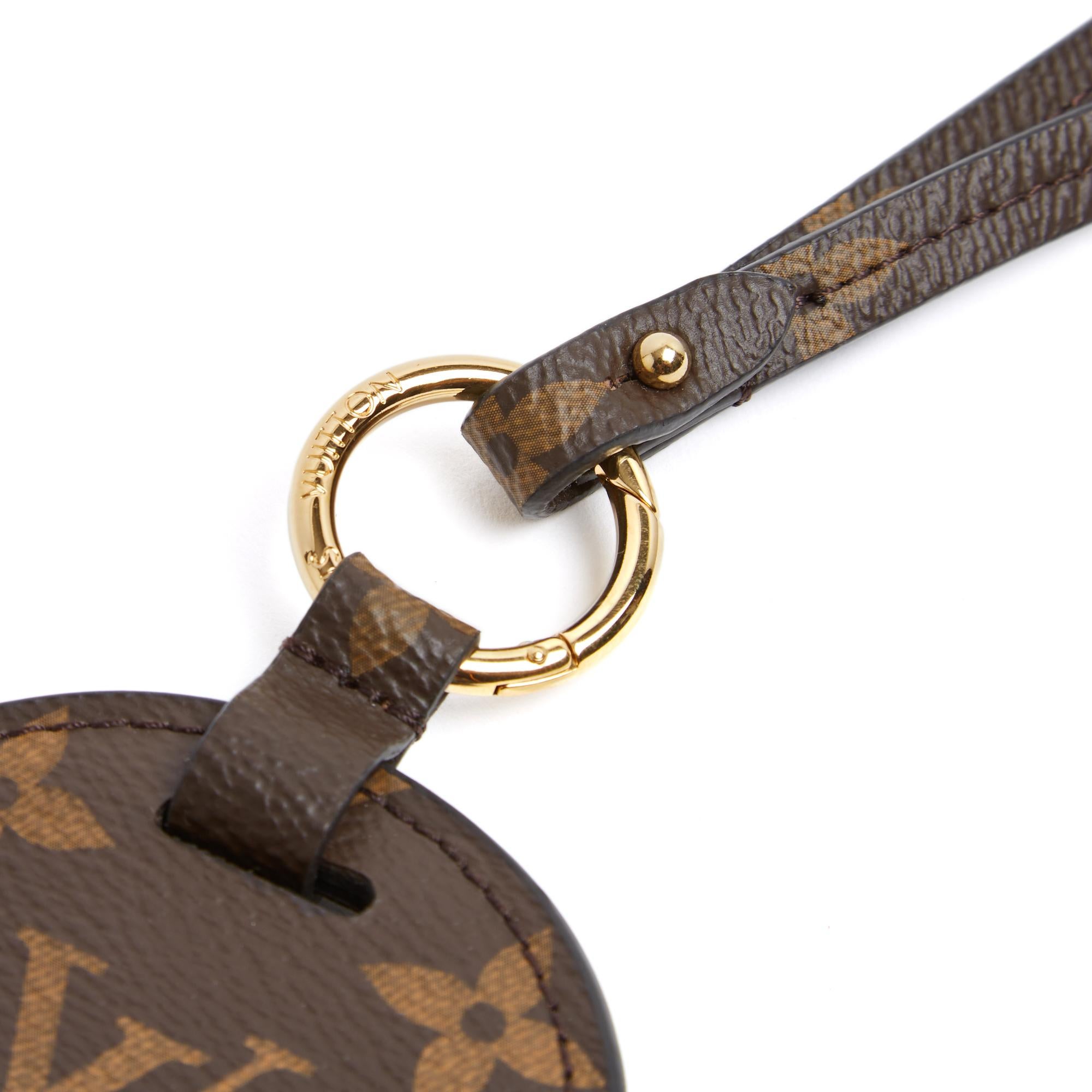 Brown Louis Vuitton Porte Cartes Shades LV Monogram Canvas Card Holder on strap For Sale