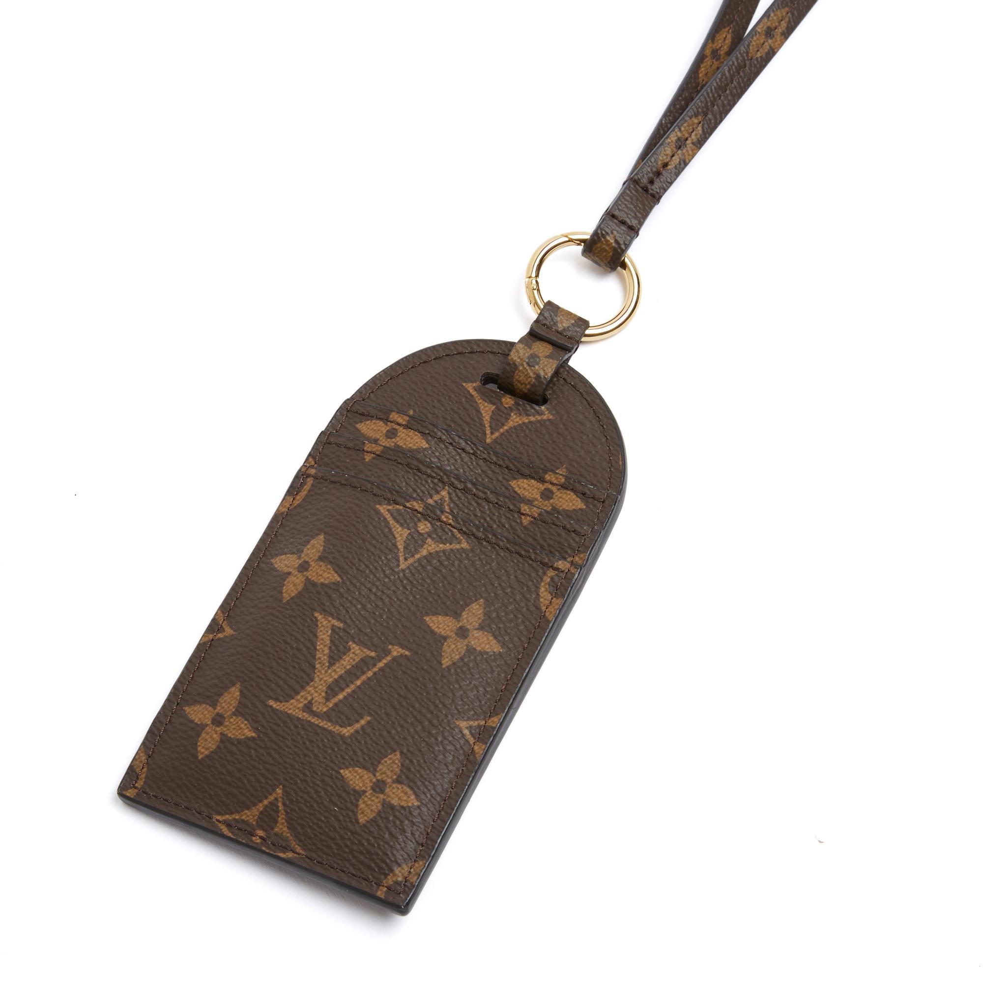 Louis Vuitton Porte Cartes Shades LV Monogram Canvas Card Holder on strap In New Condition For Sale In PARIS, FR