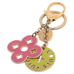 Louis Vuitton Porte Cles Looping Tasche Charme Rosa x Grün