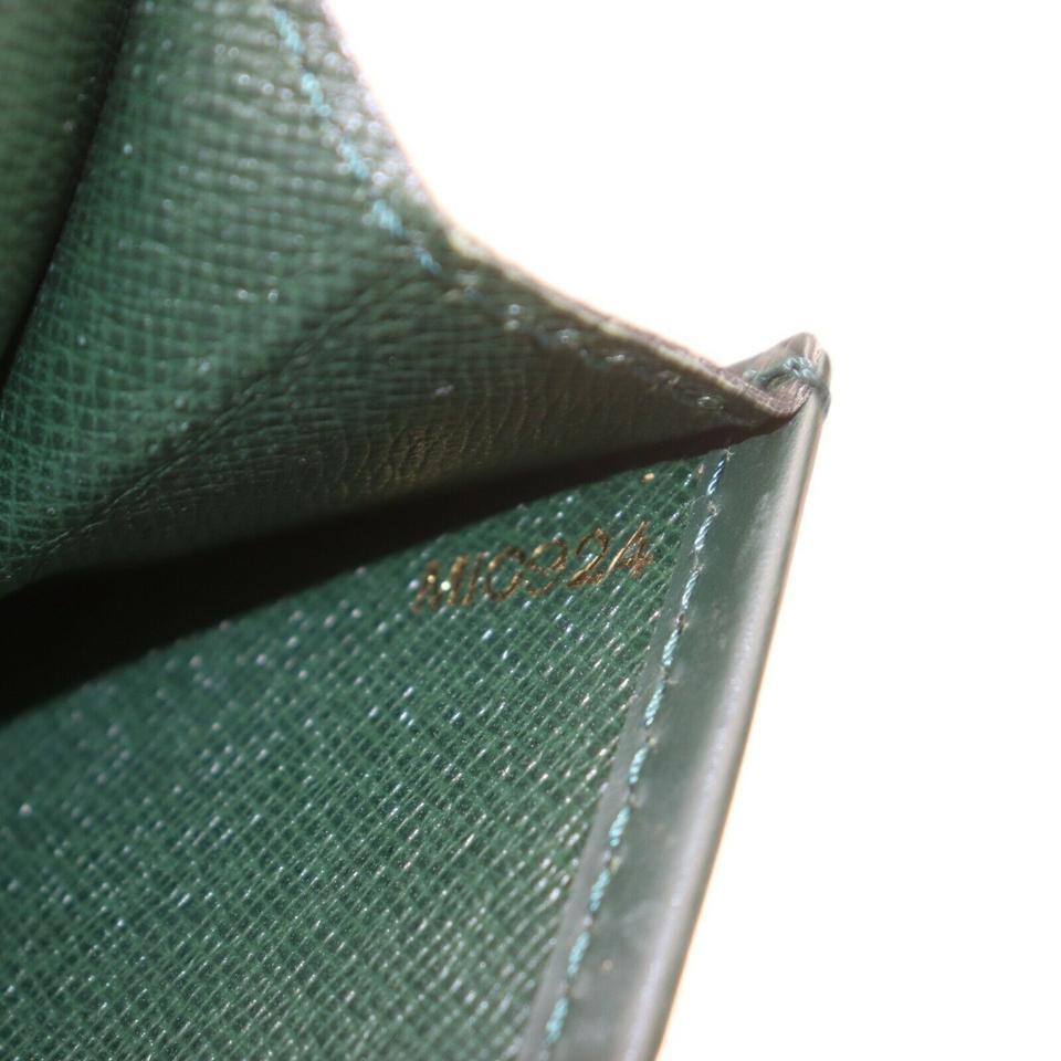 Louis Vuitton Porte Document Volga Fold Clutch Taiga Leather Portfolio 872793  5