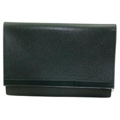 Louis Vuitton Porte Document Volga Fold Clutch Taiga Leather Portfolio 872793 