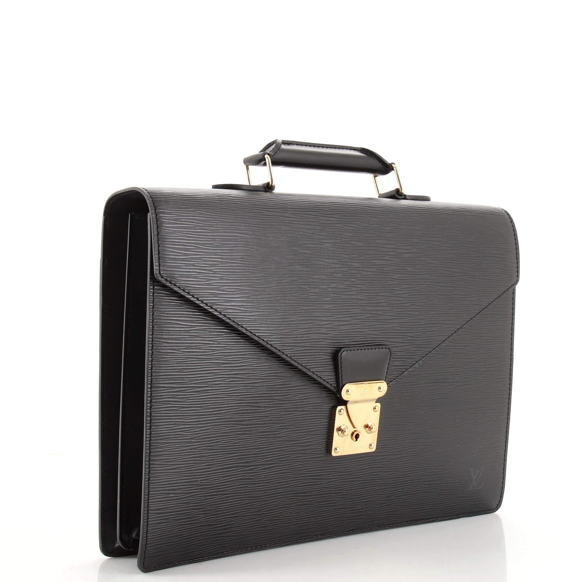 Louis Vuitton Porte Documents Bandouliere Epi Leather For Sale at 1stDibs