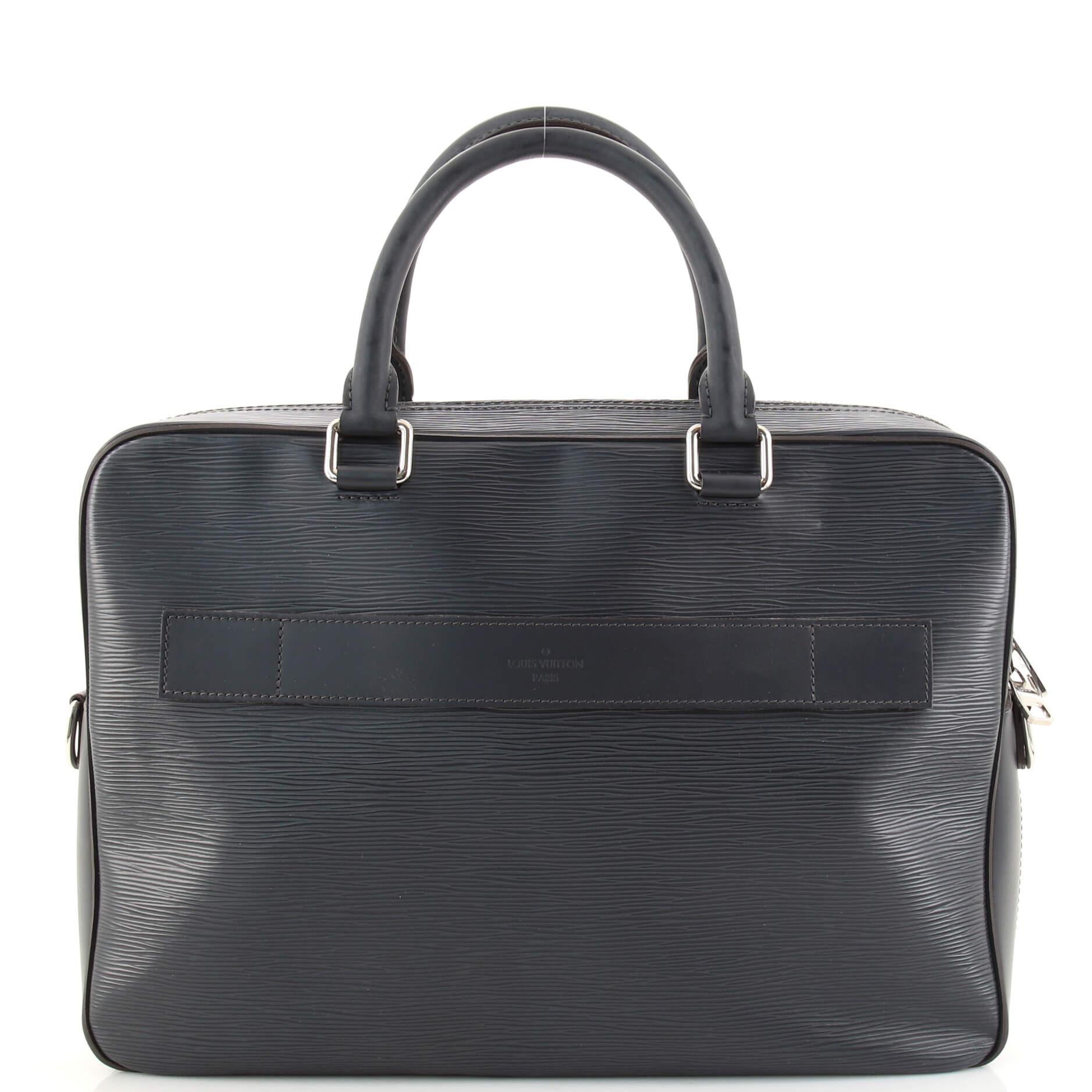 Black Louis Vuitton Porte-Documents Business Bag Epi Leather