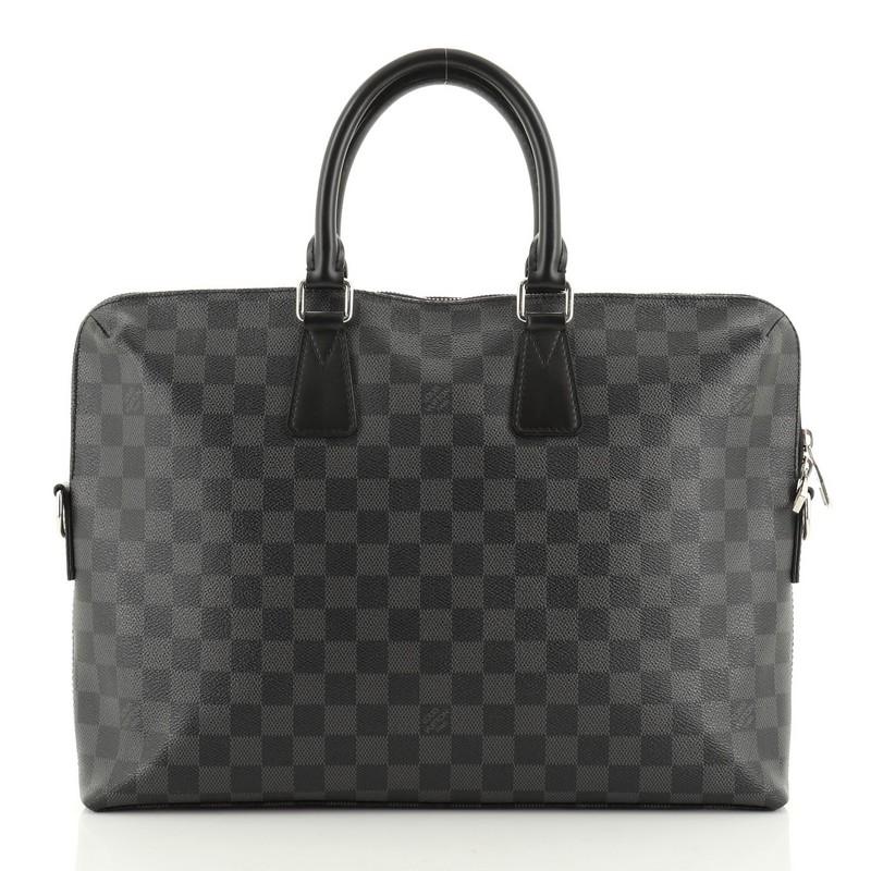 Black Louis Vuitton Porte-Documents Jour Bag Damier Graphite 