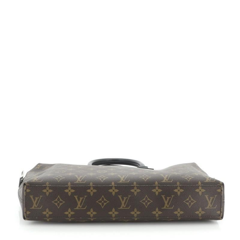 Louis Vuitton Porte-Documents Jour Bag Macassar Monogram Canvas In Good Condition In NY, NY