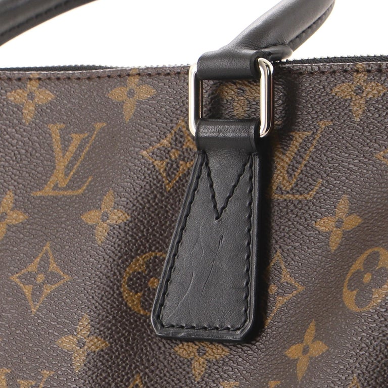 Porte documents jour cloth satchel Louis Vuitton Brown in Cloth