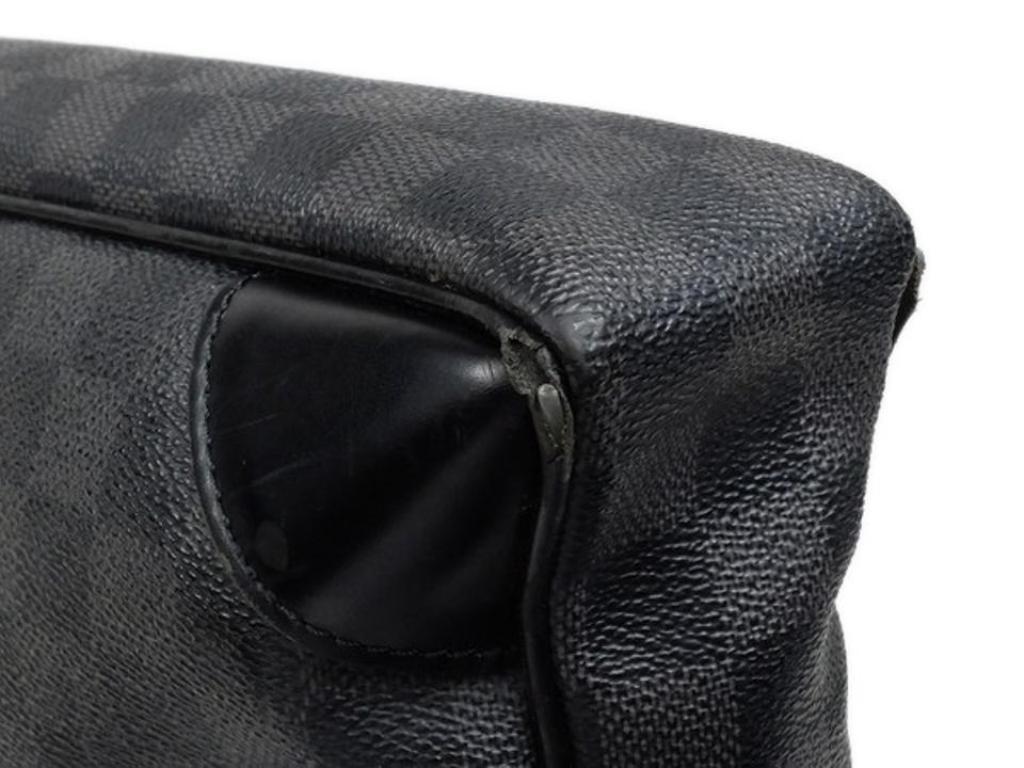 Black Louis Vuitton Porte Documents Voyage 211332 Damier Graphite Weekend/Travel Bag For Sale