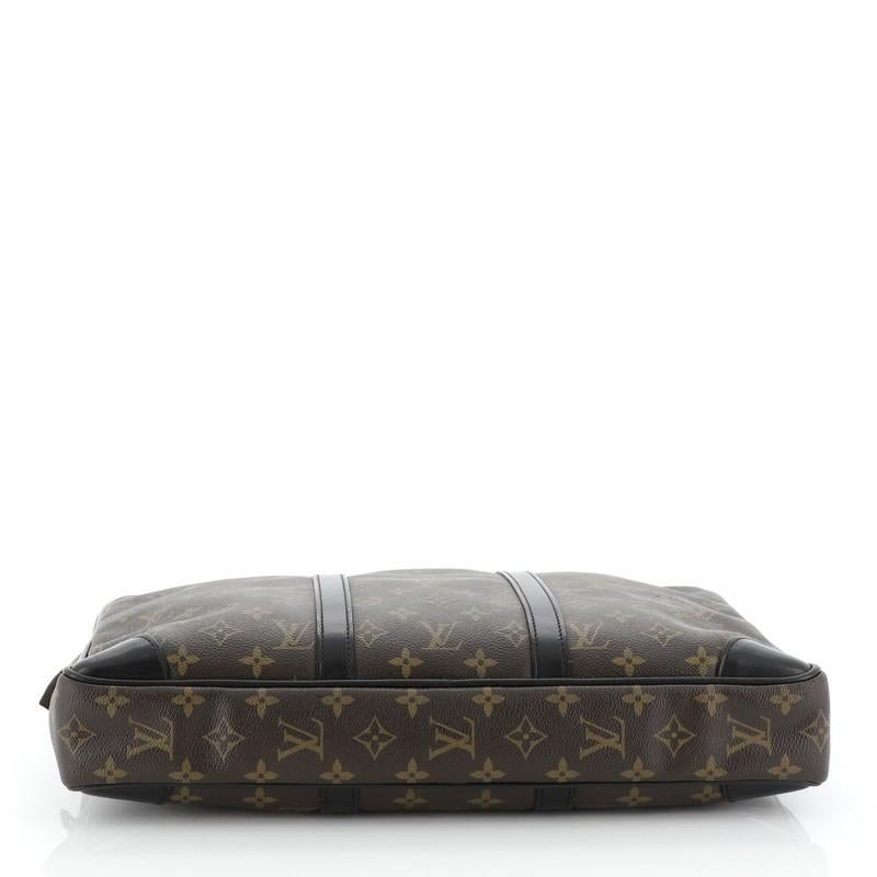 Louis Vuitton  Porte-Documents Voyage Bag Macassar Monogram Canvas In Good Condition In NY, NY