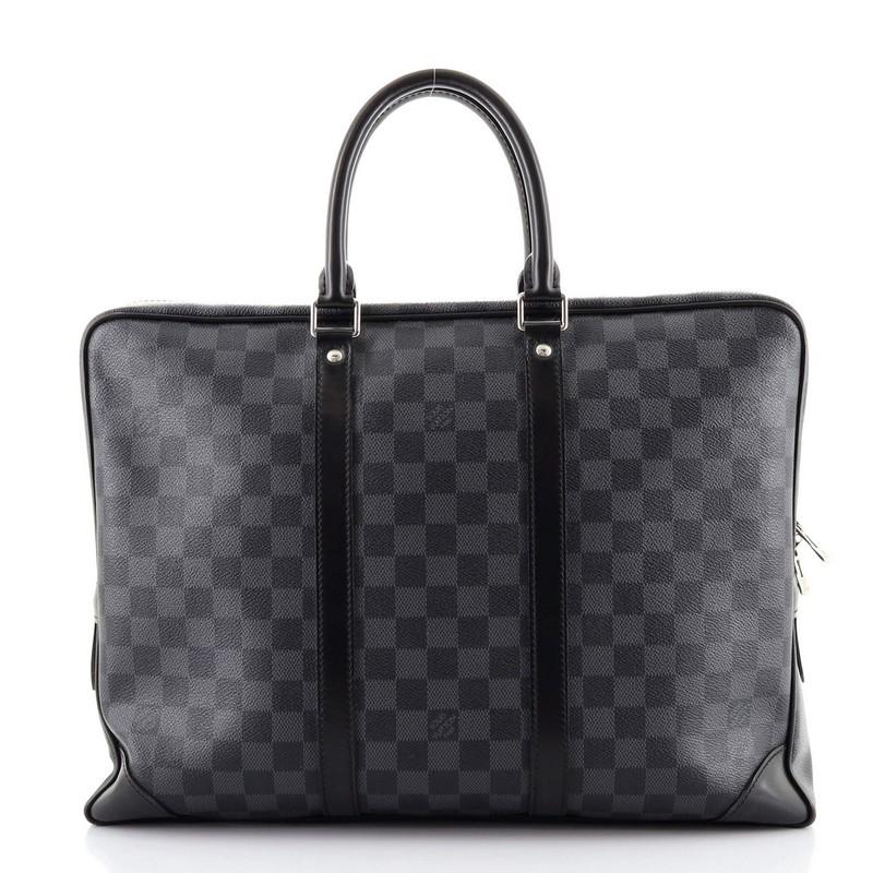 Louis Vuitton Porte-Documents Voyage Briefcase Damier Graphite In Good Condition In NY, NY
